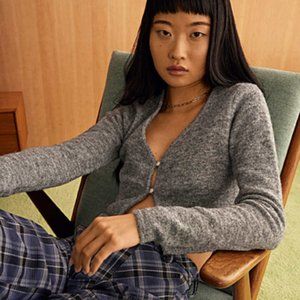 Simons Twik size S, cropped cardigan, grey